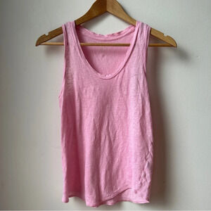 J Crew 100%‎ linen scoop neck tank in baby  pink small